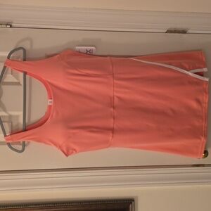 XERSION BRAND WOMEN'S PLUS PEACH ATHLETIC DRESS WITH BUILT-IN BRA AND SHORTS XXL
